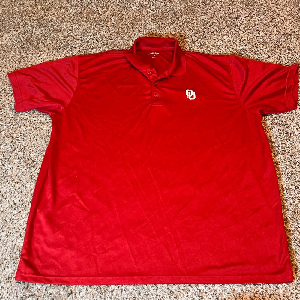 VanSport‎ Oklahoma Sooners Polo Shirt NCAA College Team Red 2XL